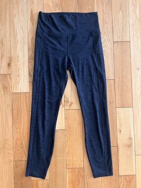 Vuori Studio Pocket Leggings Midnight Slub Blue Leggings VW446 Activewear Small
